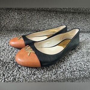 Michael Kors Black and Brown Flats